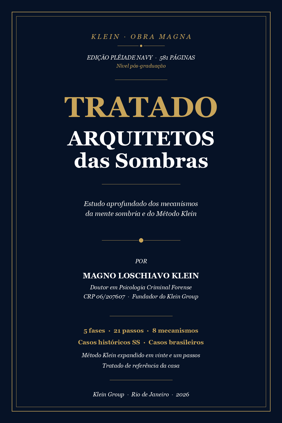 Capa do livro Tratado Arquitetos das Sombras